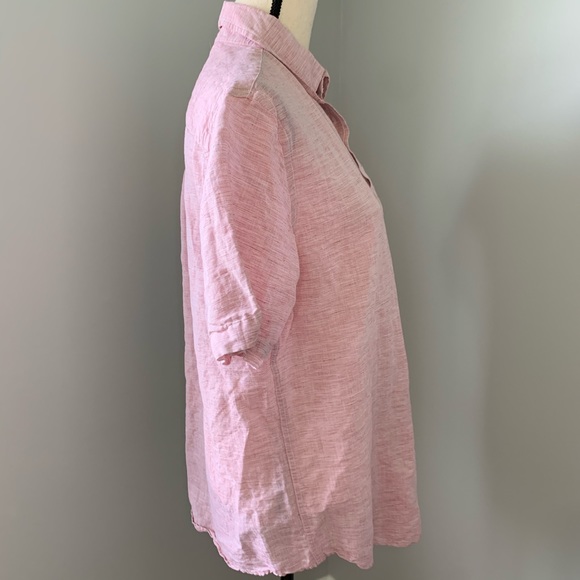 Men’s short sleeve button down linen shirt - Picture 4 of 7